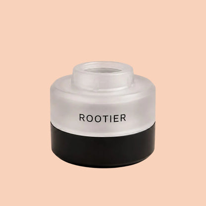 Rootier Tap Filter in Black, mounted on a kitchen faucet