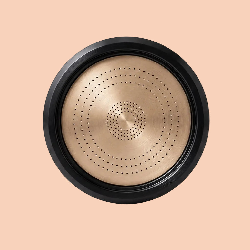 Underside view of the Rootier Tap Filter in Black showing the filter cartridge