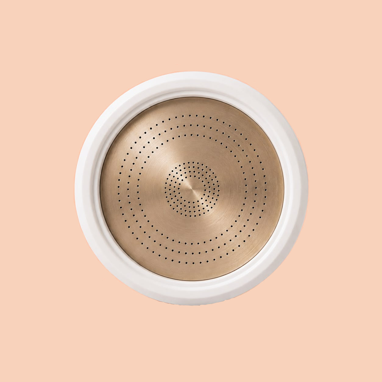 Underside view of the Rootier Tap Filter in White showing the filter cartridge